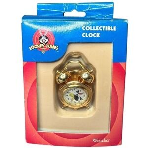 Vintage Looney Tunes Bugs Bunny Westclox Collectible Alarm Clock 1997 NIB Mini